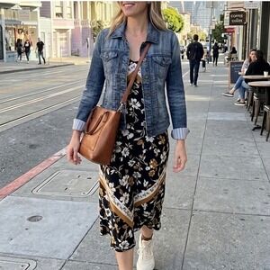 Sanctuary Clothing Womens Denim Jacket Blue Tencel  Size S Made USA